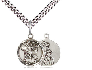 Pewter Saint Michael the Archangel Medal Religious and Catholic Jewelry