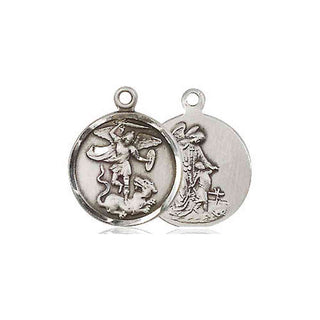 Sterling Silver Saint Michael the Archangel Medal Religious and Catholic Jewelry