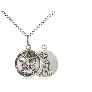Sterling Silver Saint Michael the Archangel Medal Religious and Catholic Jewelry