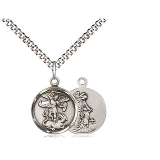 Sterling Silver Saint Michael the Archangel Medal Religious and Catholic Jewelry