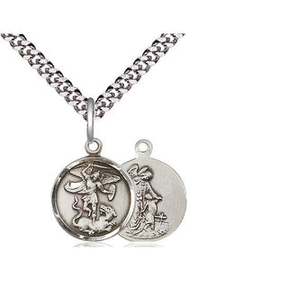 Sterling Silver Saint Michael the Archangel Medal Religious and Catholic Jewelry