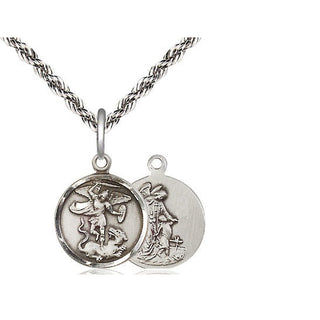 Sterling Silver Saint Michael the Archangel Medal Religious and Catholic Jewelry