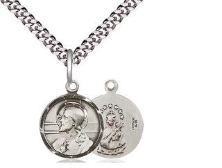 Sterling Silver Scapular Medal Religious and Catholic Jewelry