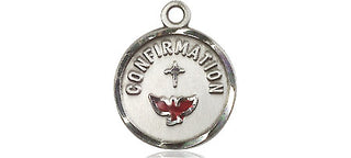 Sterling Silver Confirmation Medal Engraved Catholic Saint Jewelry