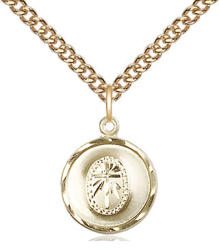14kt Gold Filled Cross Medal Religious and Catholic Jewelry Engraved Catholic Saint Jewelry