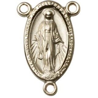 Gold Plate Miraculous Rosary Center Rosary Center