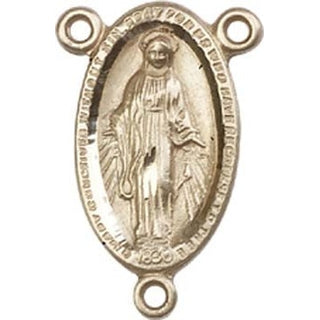 14kt Gold Miraculous Rosary Center Rosary Center