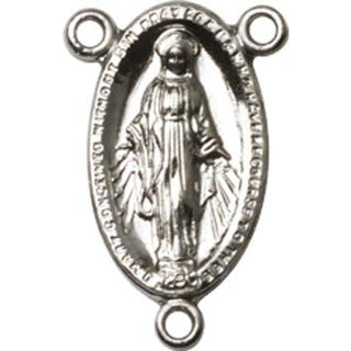 Silver Plate Miraculous Rosary Center Rosary Center