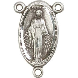 Sterling Silver Miraculous Rosary Center Rosary Center
