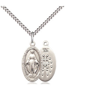 Sterling Silver Miraculous Medal Religious Jewelry