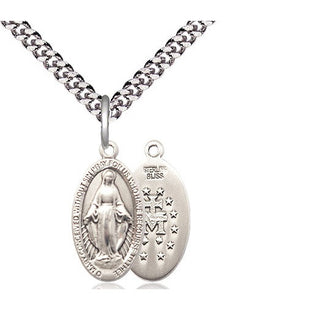 Sterling Silver Miraculous Medal Religious Jewelry