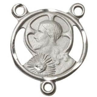 Silver Plate Scapular Rosary Center Rosary Center