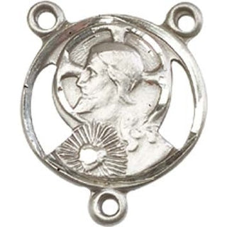 Sterling Silver Scapular Rosary Center