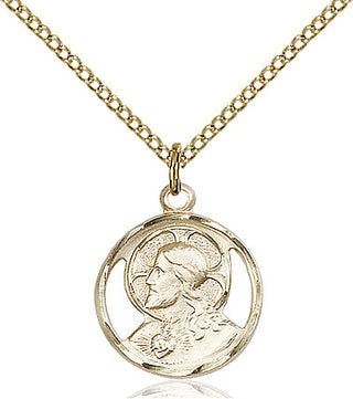 14kt Gold Filled Scapular Medal Religious Jewelry