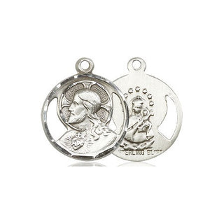 Sterling Silver Scapular Medal Religious Jewelry