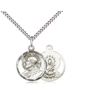 Sterling Silver Scapular Medal Religious Jewelry