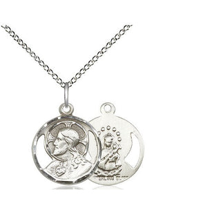 Sterling Silver Scapular Medal Religious Jewelry