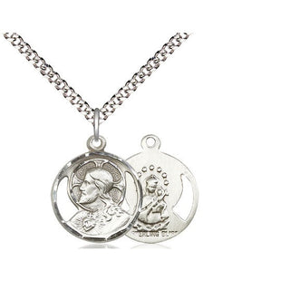 Sterling Silver Scapular Medal Religious Jewelry
