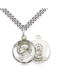 Sterling Silver Scapular Medal Religious Jewelry