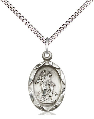 Sterling Silver Guardian Angel Medal Religious Jewelry Engraved Catholic Saint Jewelry