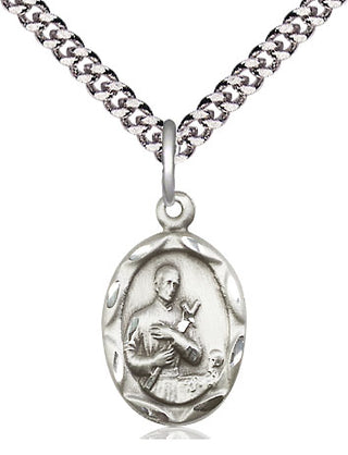 Sterling Silver Saint Gerard Medal Religious Jewelry Engraved Catholic Saint Jewelry