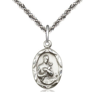 Sterling Silver Saint Gerard Medal Religious Jewelry Engraved Catholic Saint Jewelry