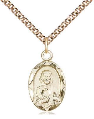 14kt Gold Filled Saint Jude Medal Religious Jewelry Engraved Catholic Saint Jewelry