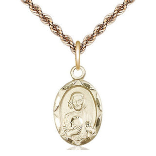 14kt Gold Filled Saint Jude Medal Religious Jewelry Engraved Catholic Saint Jewelry