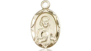 14kt Gold Saint Jude Medal Engraved Catholic Saint Jewelry