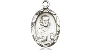 Sterling Silver Saint Jude Medal Religious Jewelry Engraved Catholic Saint Jewelry