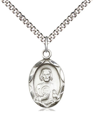 Sterling Silver Saint Jude Medal Religious Jewelry Engraved Catholic Saint Jewelry