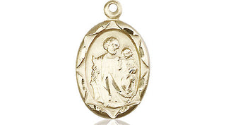 14kt Gold Filled Saint Joseph Medal Engraved Catholic Saint Jewelry