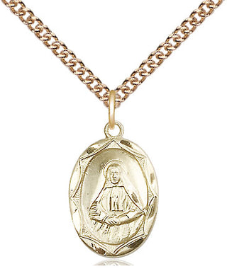 14kt Gold Filled Saint Frances Cabrini Medal Religious Jewelry Engraved Catholic Saint Jewelry