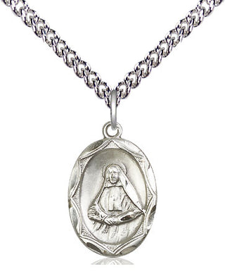 Sterling Silver Saint Frances Cabrini Medal Religious Jewelry Engraved Catholic Saint Jewelry