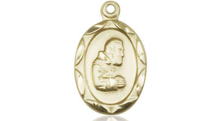 14kt Gold Filled Saint Pio of Pietrelcina Medal Engraved Catholic Saint Jewelry