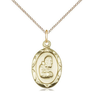 14kt Gold Filled Saint Pio of Pietrelcina Medal Religious Jewelry Engraved Catholic Saint Jewelry