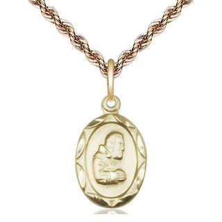 14kt Gold Filled Saint Pio of Pietrelcina Medal Religious Jewelry Engraved Catholic Saint Jewelry