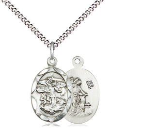 Pewter Saint Michael the Archangel Medal Religious Jewelry