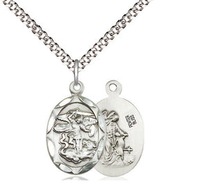 Pewter Saint Michael the Archangel Medal Religious Jewelry