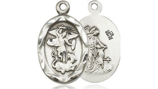 Sterling Silver Saint Michael the Archangel Medal Religious Jewelry