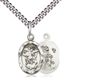 Sterling Silver Saint Michael the Archangel Medal Religious Jewelry