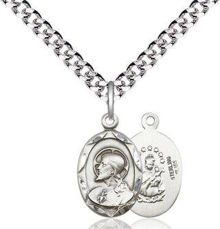 Pewter Scapular Medal Religious Jewelry