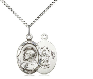 Sterling Silver Scapular Medal Religious Jewelry