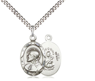 Sterling Silver Scapular Medal Religious Jewelry