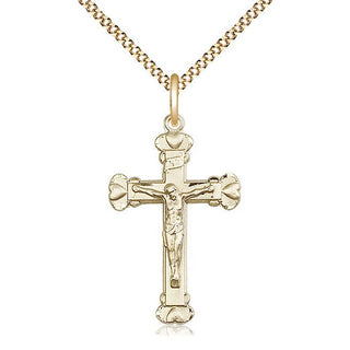 14kt Gold Filled Crucifix Medal Religious and Catholic Jewelry