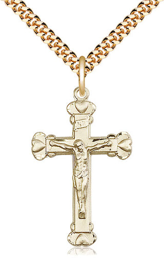 14kt Gold Filled Crucifix Medal Religious and Catholic Jewelry