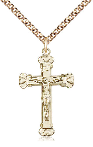14kt Gold Filled Crucifix Medal Religious and Catholic Jewelry