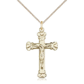14kt Gold Crucifix Medal