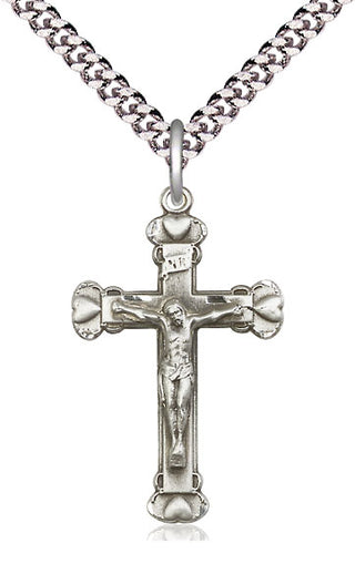 Pewter Crucifix Medal Religious and Catholic Jewelry