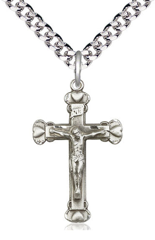 Pewter Crucifix Medal Religious and Catholic Jewelry